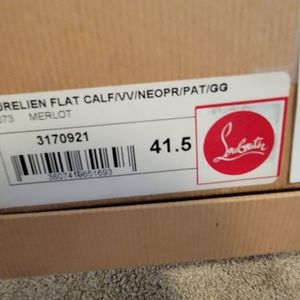 Christian Louboutin 41.5 Merlot Aurelien Flat Calf